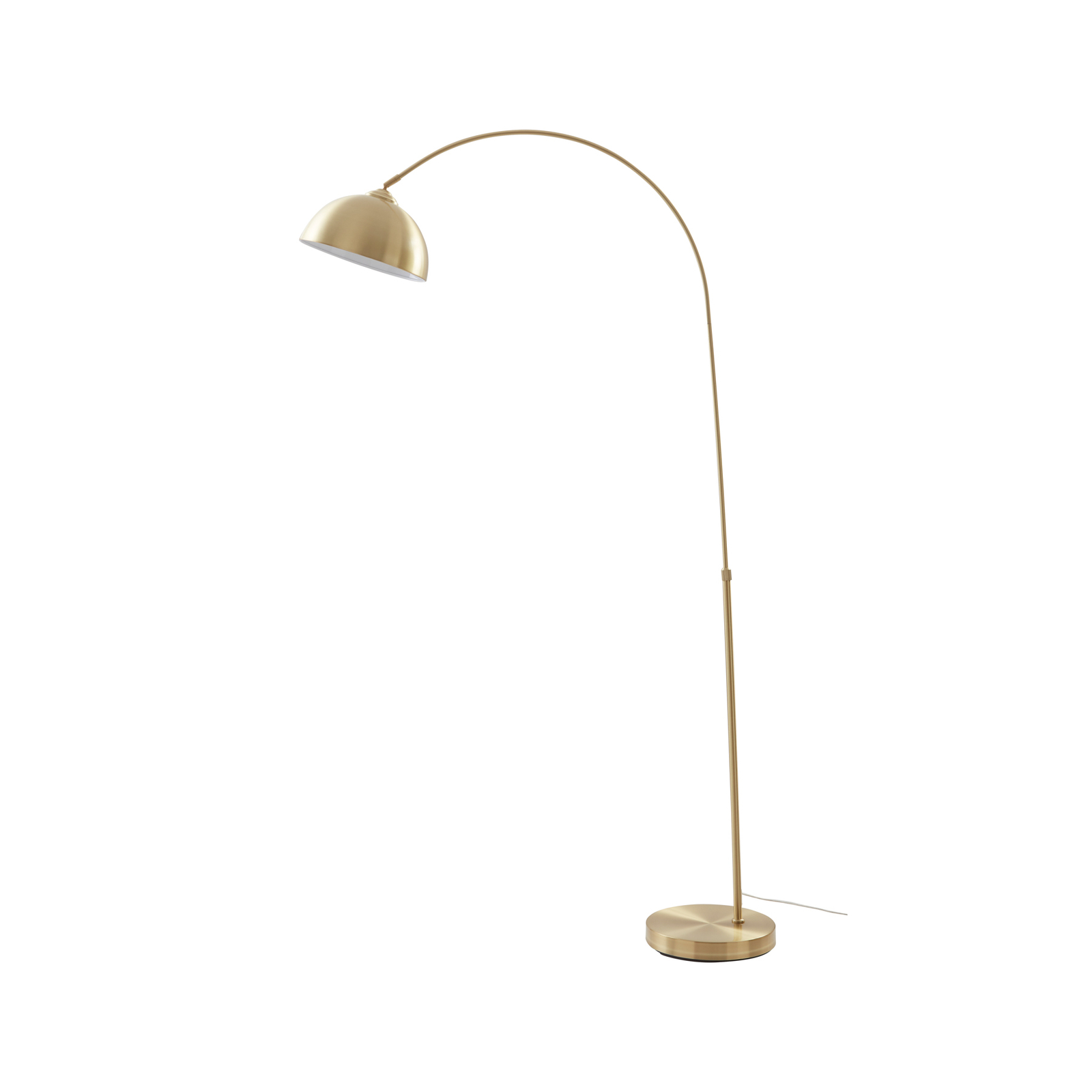 Lindby Bogenlampe Lennart, messing, höhenverstellbar, E27
