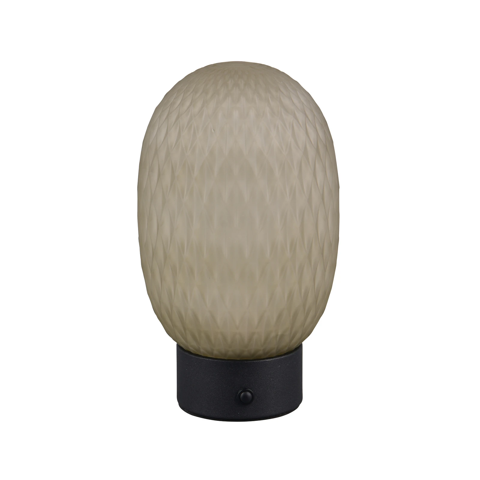 LED tafellamp Facette, groen, USB, glas,