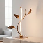 Lámpara de mesa LED Aurelia, marrón óxido, metal, 2.700 K, atenuador