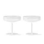 Ripple Champagne Saucers Set of 2 Frosted - Ferm Living