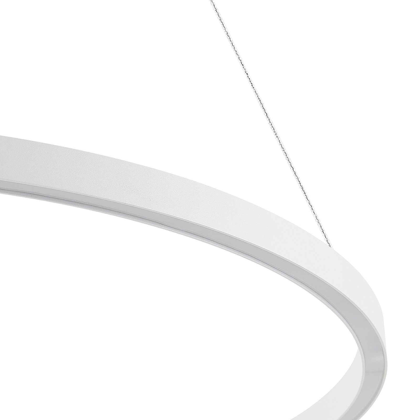 Molto Luce LED hanging light Perfora, white, Ø 90 cm, aluminium