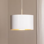 Lampă suspendată Soho cilindrică 1 bec Ø 40cm alb/auriu