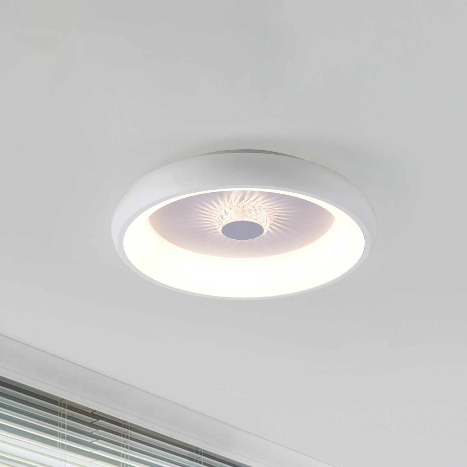 JUST LIGHT. Plafonieră cu LED Vertigo CCT Ø 465 cm alb - Camera de zi / sufragerie - modern - Metal