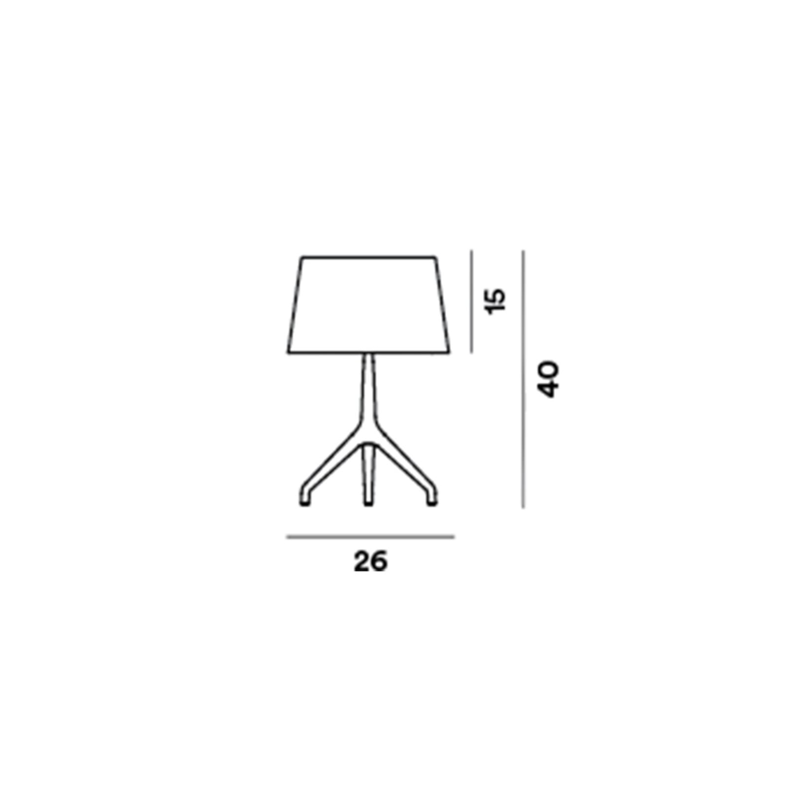 Lumiere XXS Bordlampe Sort Krom/Grå Foscarini - Aluminium