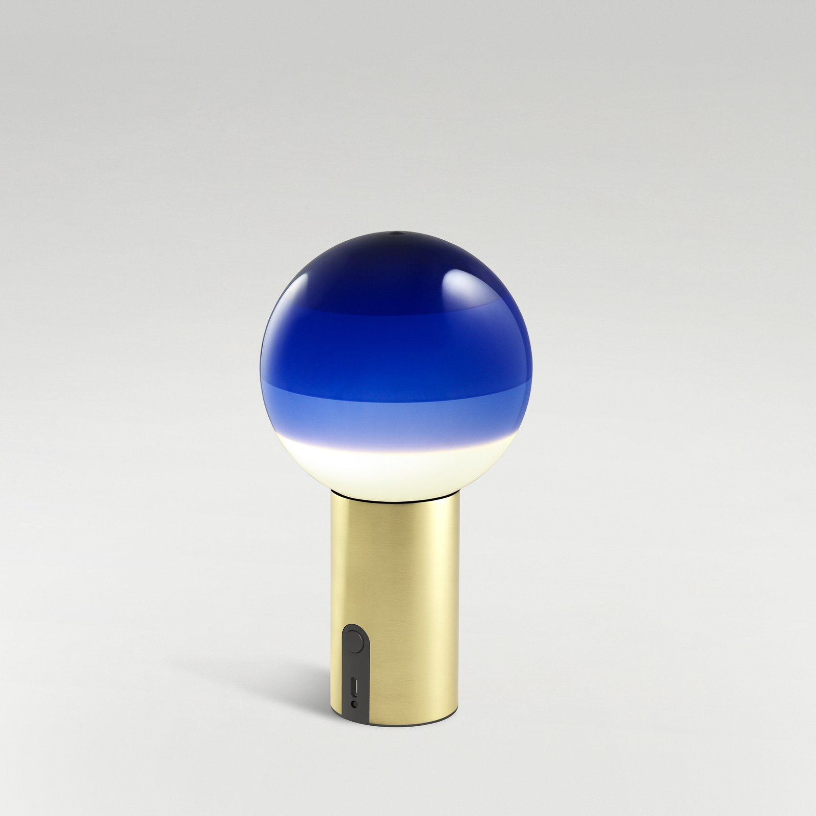 MARSET Dipping Light battery table lamp blue/brass