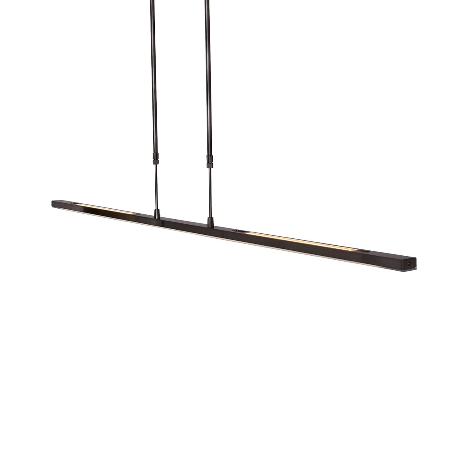 Lampa wisząca LED Zelena, czarna, długość 122 cm, metal, CCT