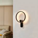 Lucande LED wandlamp Yekta, indirect, zwart, 10.5W