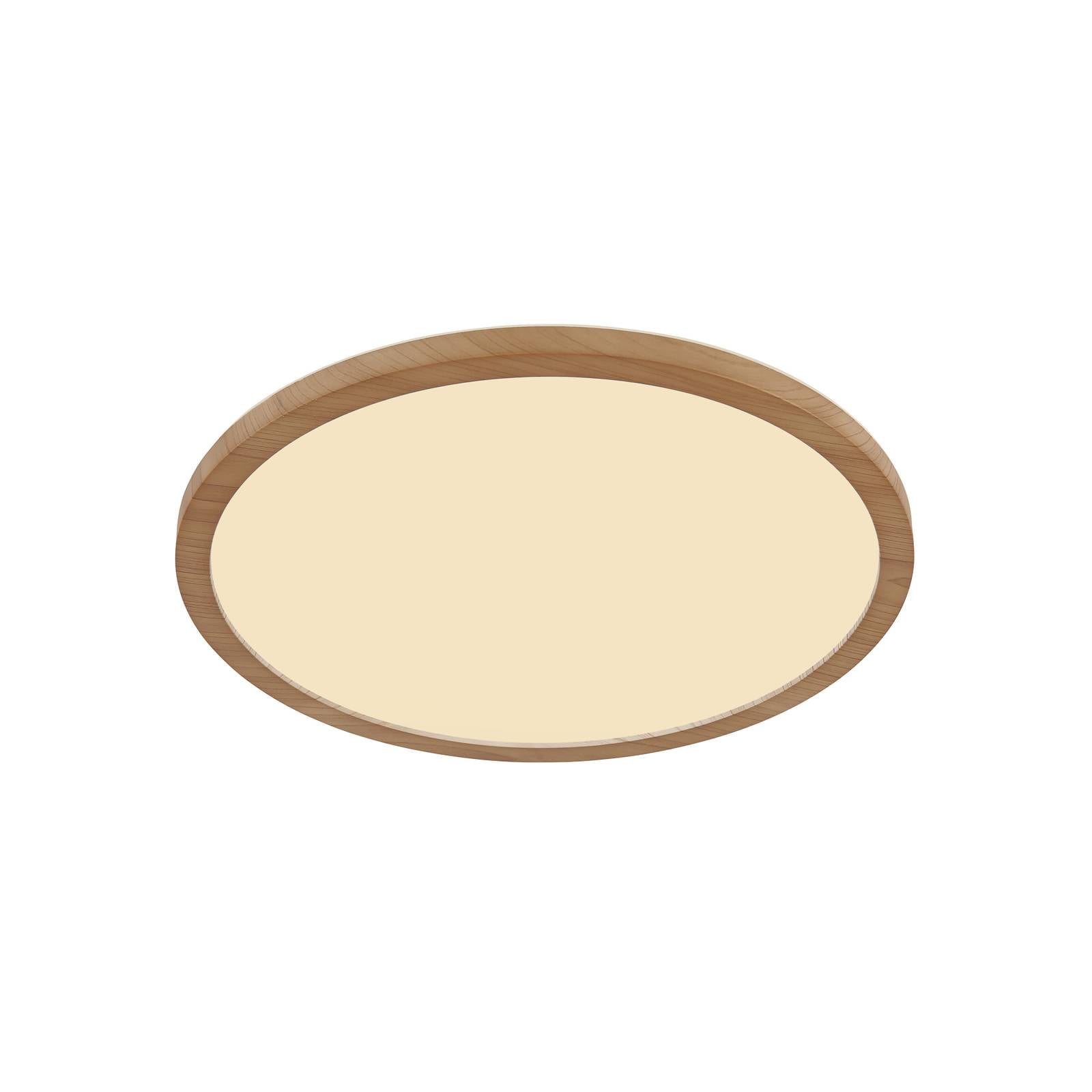 LED-Deckenleuchte Sapana Ø 29,5 cm Holzoptik