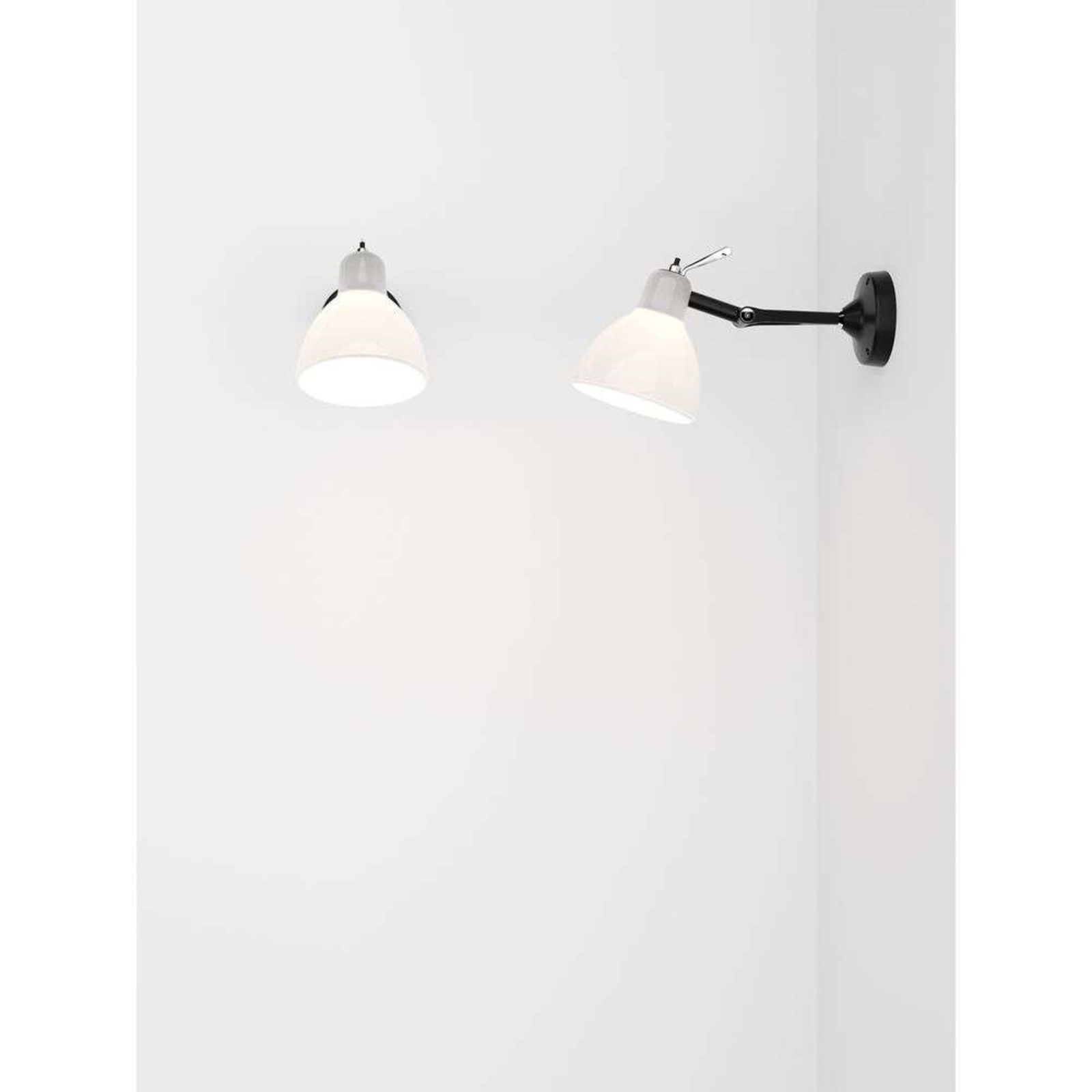 Luxy Glam H0 Aplique de Pared/ Plafón Black/Glossy White - Rotaliana