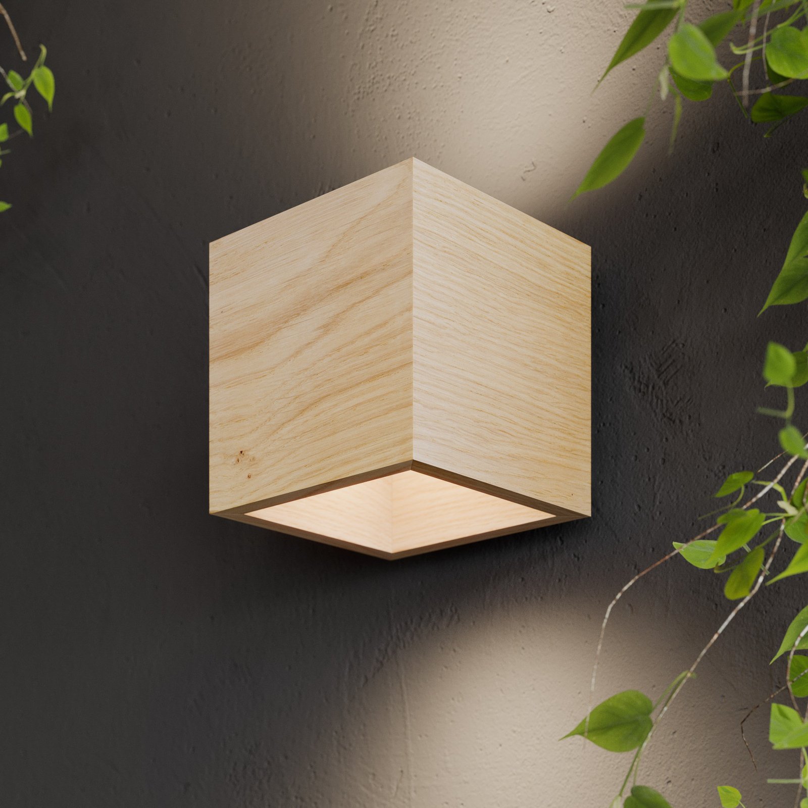 Envostar Urba wall light made of oak wood