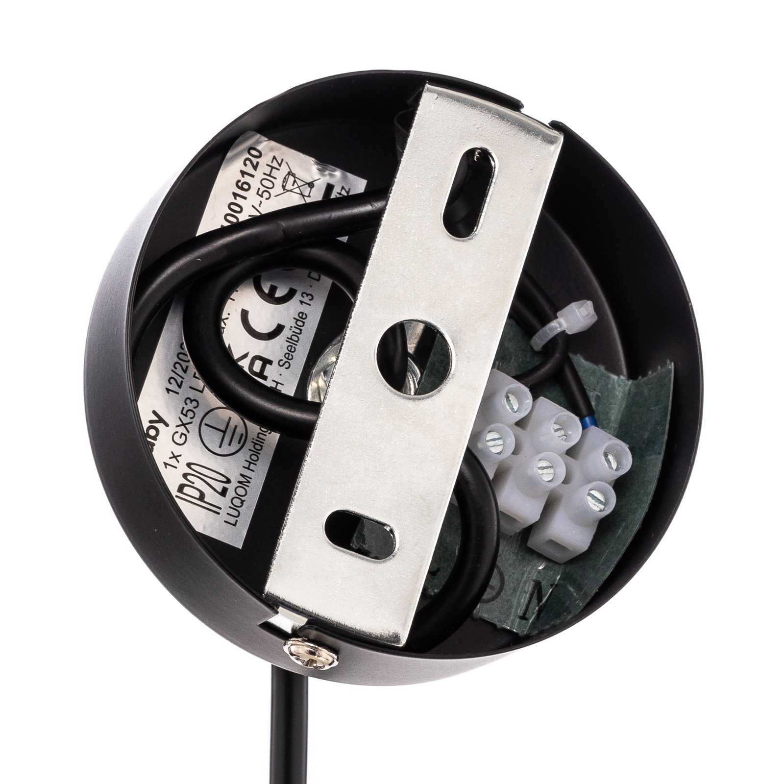 Lindby viseča svetilka Jyla, enogorka, črna mat, GX53