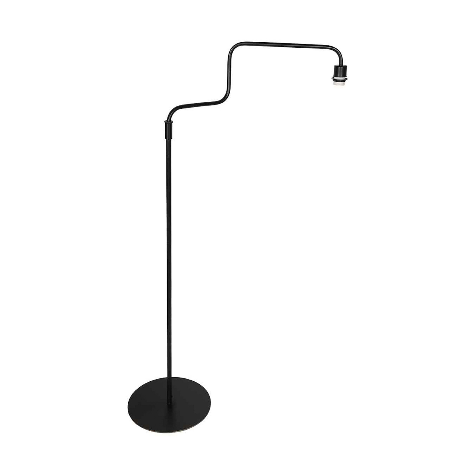 Vloerlamp Bloeba, zwart/groen, hoogte 165 cm, velours