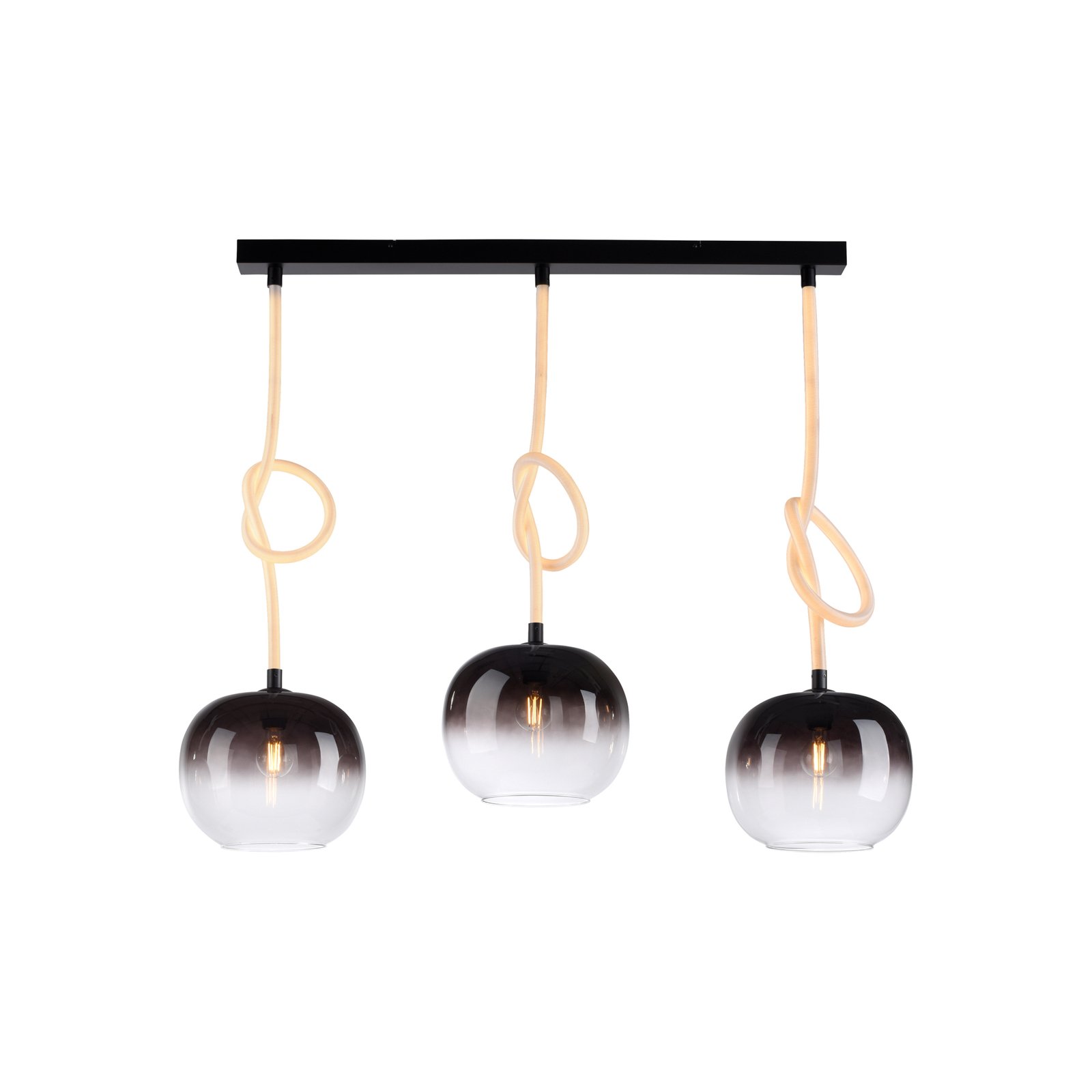 Hanglamp Luma van glas, 3-lamps