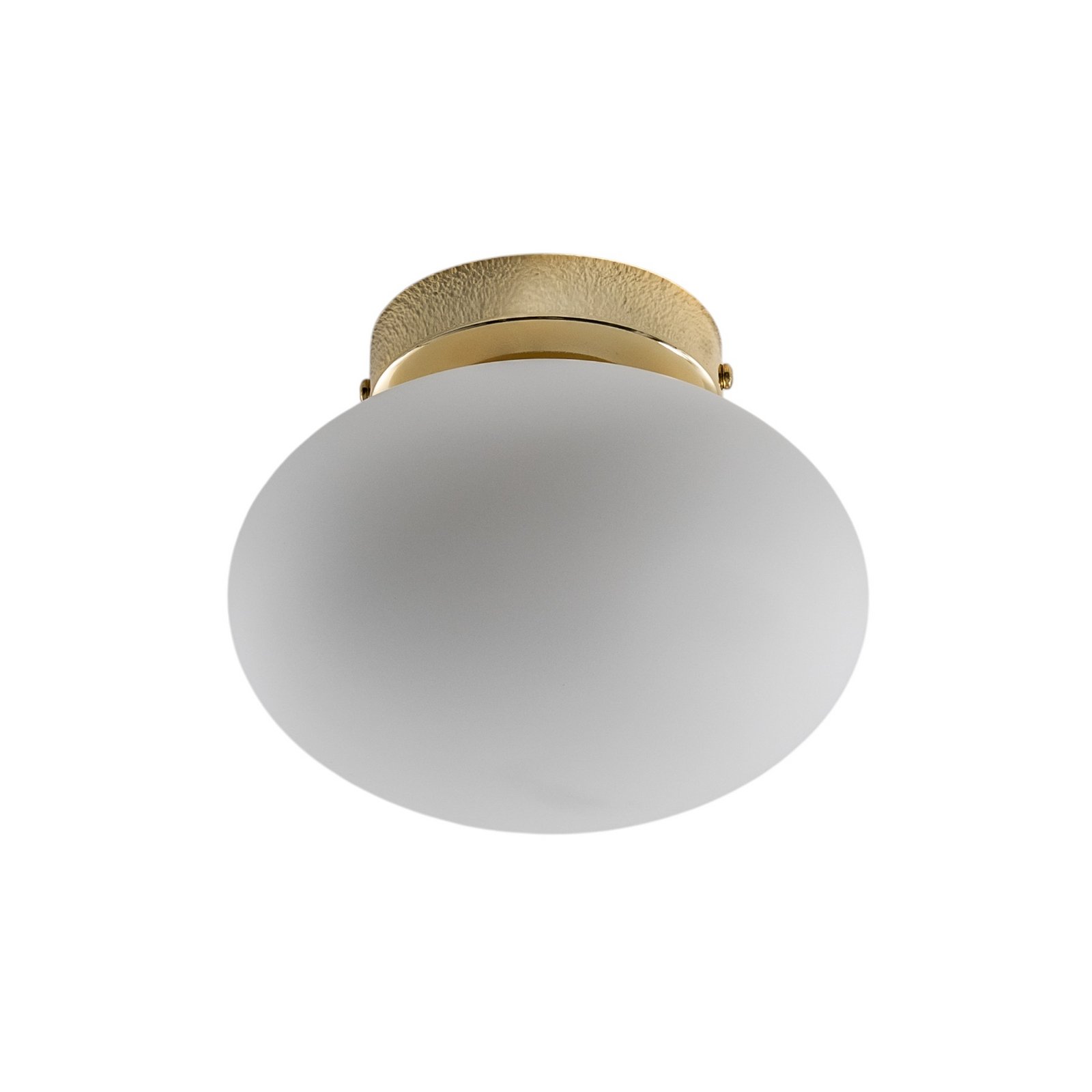 Deckenlampe Ufo, gold/weiß, Ø 18 cm, Glas, G9