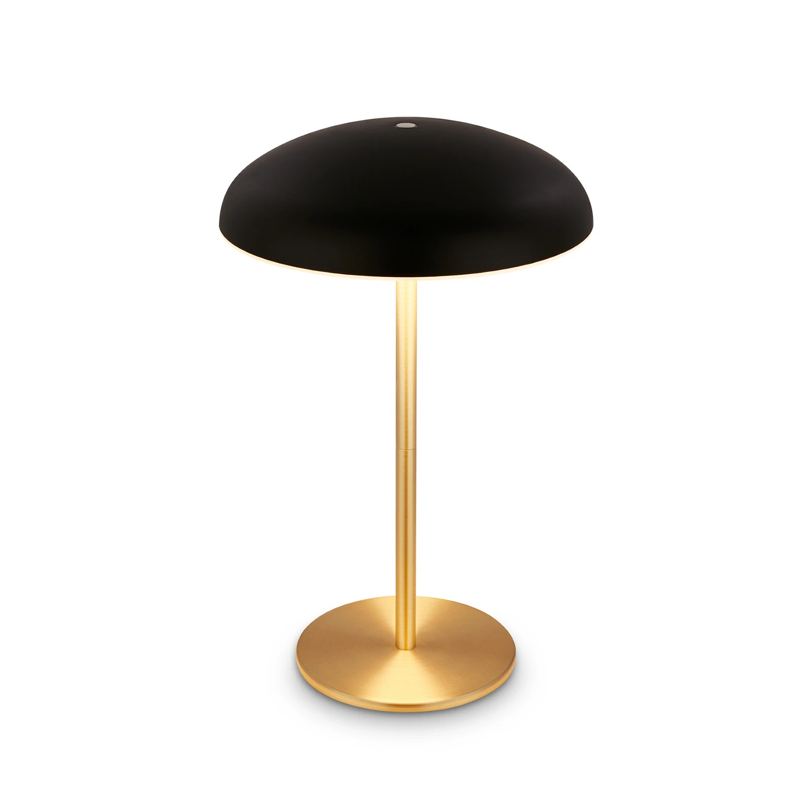 LED tafellamp op accu Brilo unplugged Caxa, zwart/messing