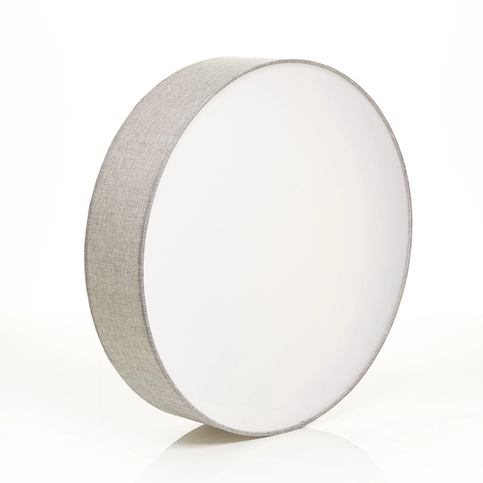 Grijze plafondlamp Pasteri met linnen kap 57 cm