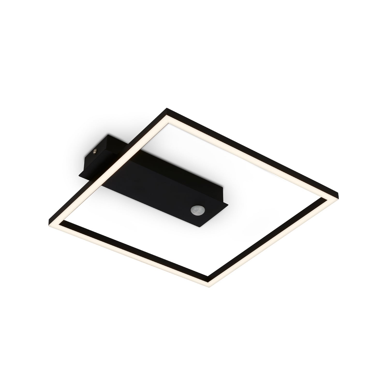 LED sensor plafondlamp Nici vierkant zwart