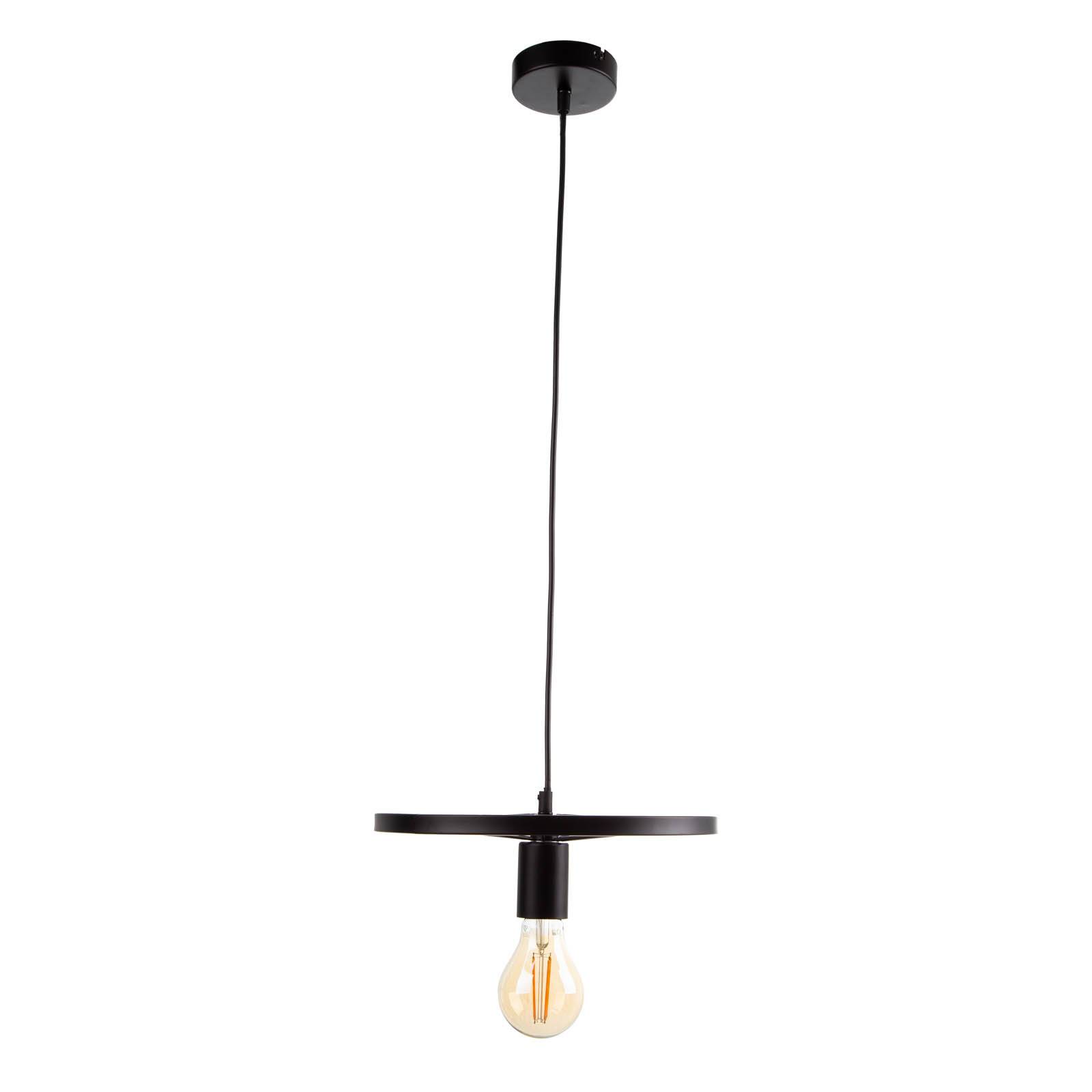 Lampa wisząca Jan, Ø 30 cm, 1-punktowa, czarna