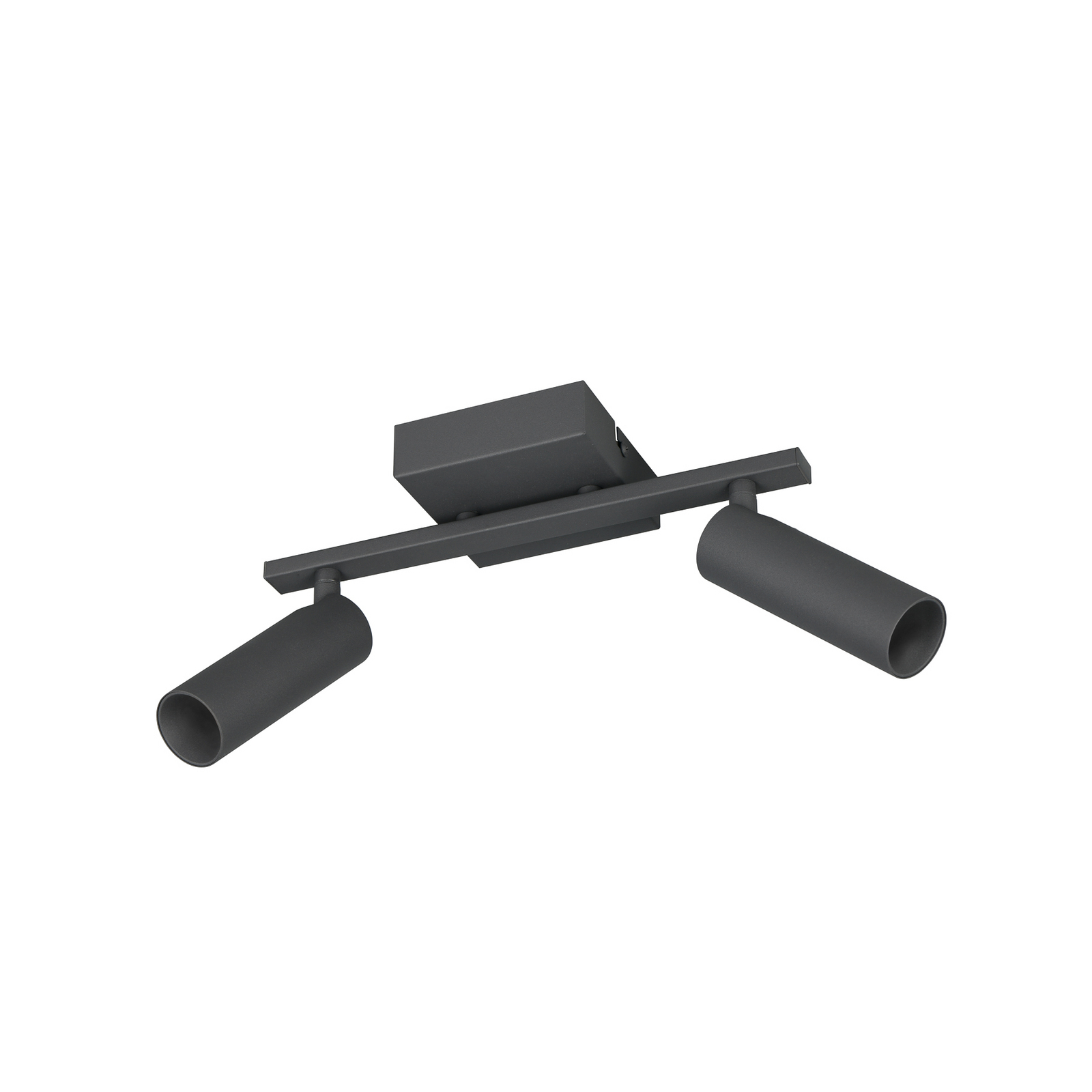 Faretto da soffitto Dara, lunghezza 28 cm, antracite, metallo, a 2 luci. Faretto da soffitto Dara, lunghezza 28 cm, antracite, metallo, a 2 luci.