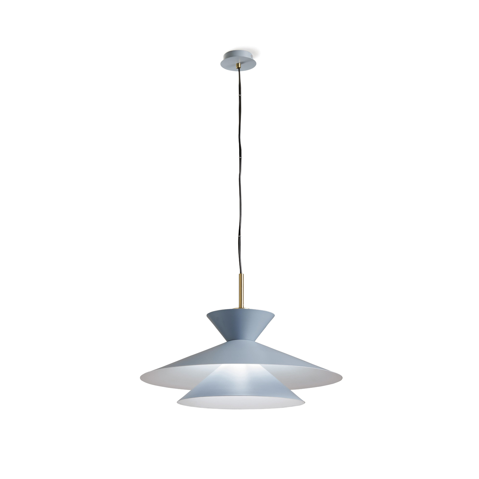 Kim pendant light, sky blue, Ø 60 cm, metal