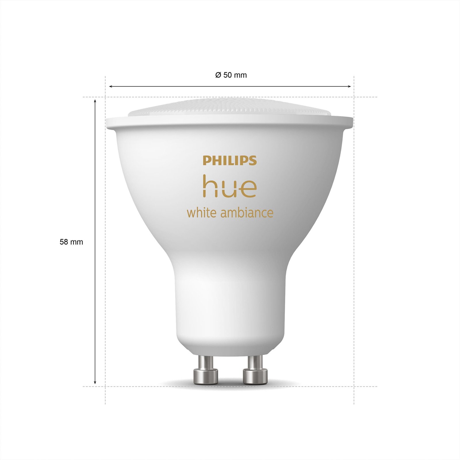 Philips Hue White Ambiance 4,3 W GU10 LED-lamppu
