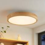 Lampa sufitowa LED Lindby Lanira wykonana z drewna dębowego, 50cm