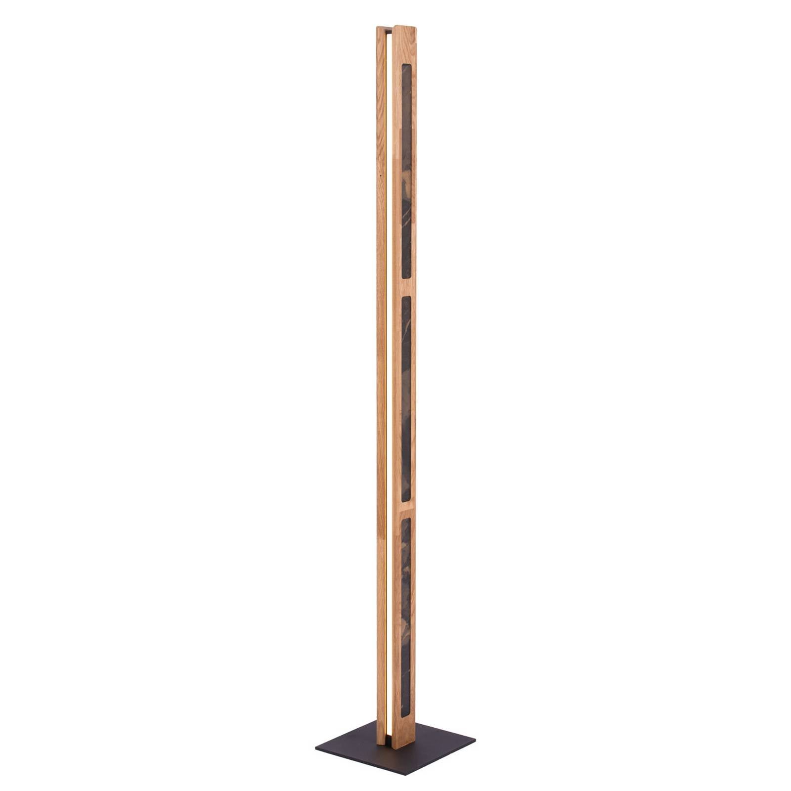 Lampa stojąca LED Chile, 4-stronna, dąb/kolorowy łupek, 150 cm
