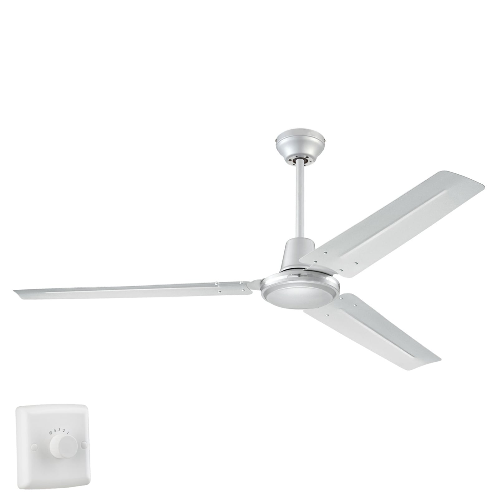 Ventilador de teto Industrial prateado silencioso 142 cm Westinghouse Ventilador de teto Industrial prateado silencioso 142 cm Westinghouse