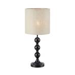 Octo table lamp, linen lampshade, black/sand