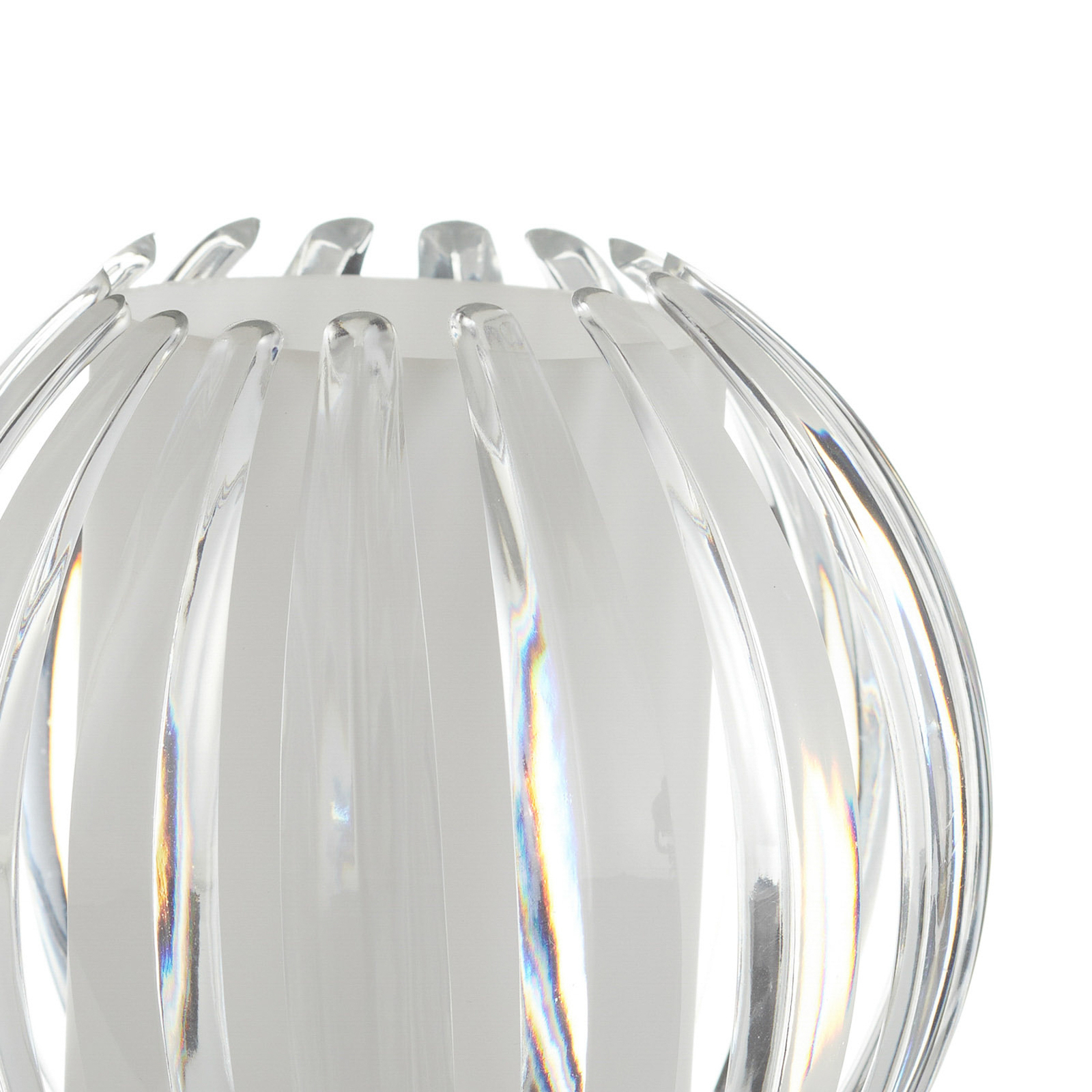Claw table lamp, touch function, clear lampshade