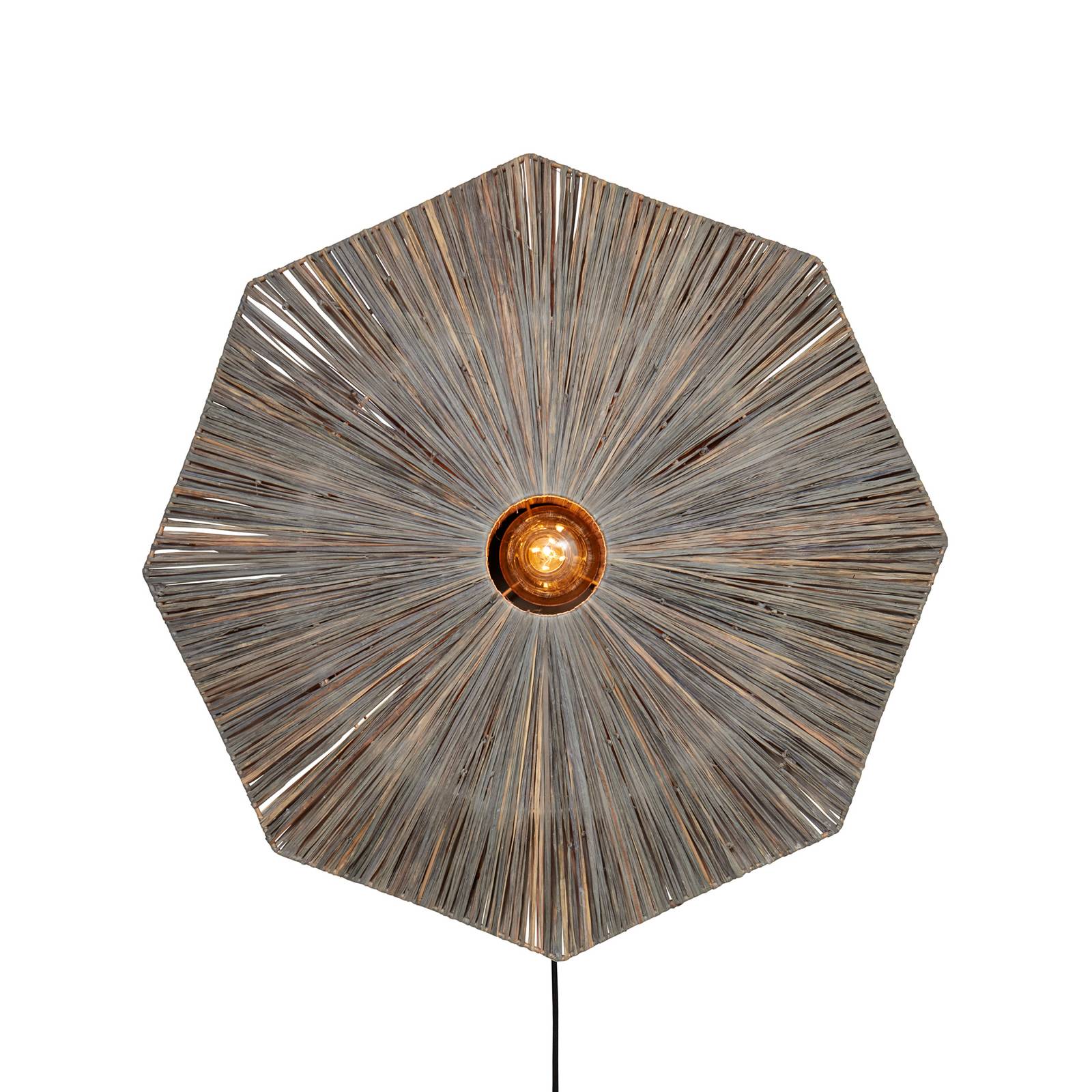 GOOD & MOJO Wandleuchte Panama dunkelgrau Ø 65 cm Stecker