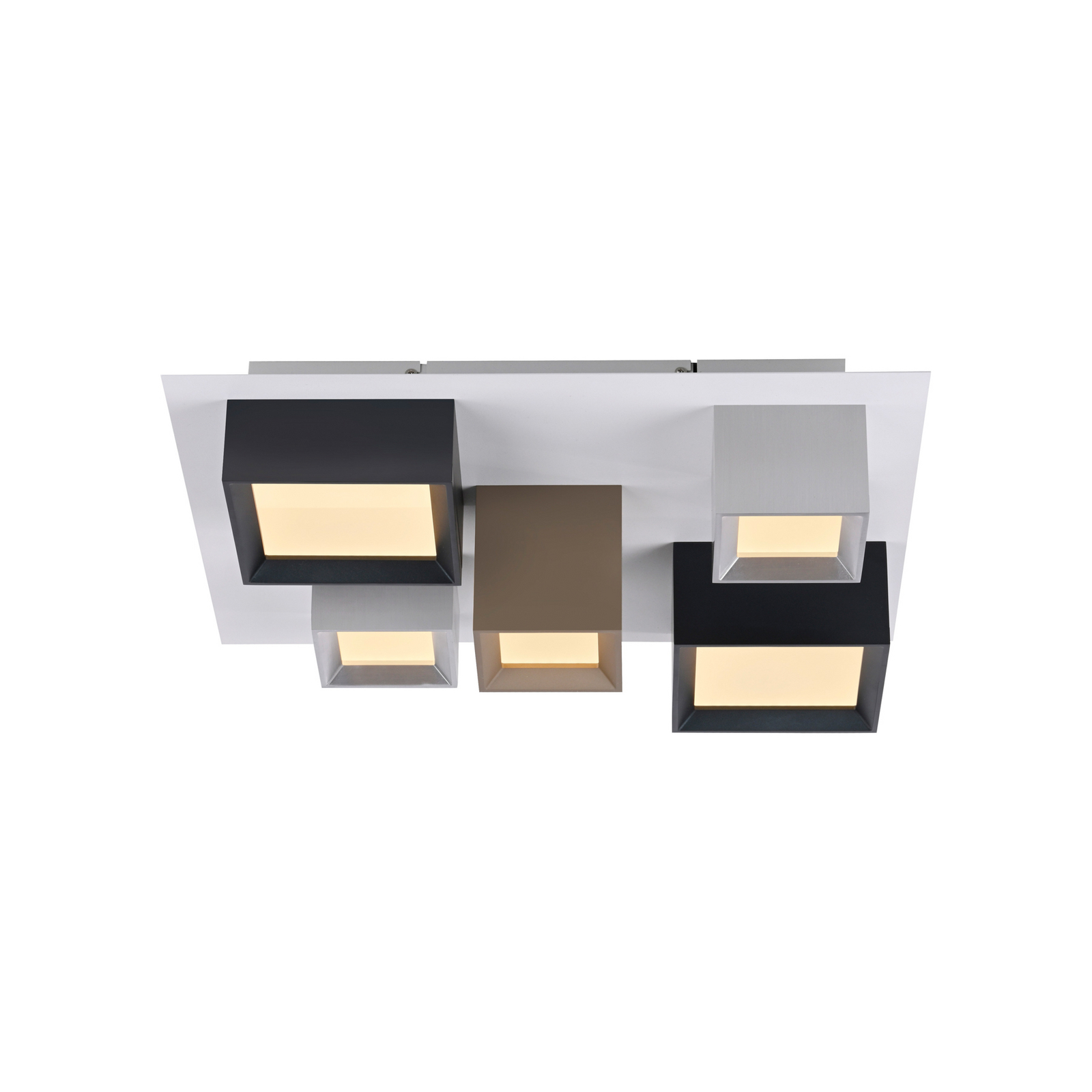 LED-stropna svetilka PURE Manhatten, večbarvna, 5-žarilna, CCT