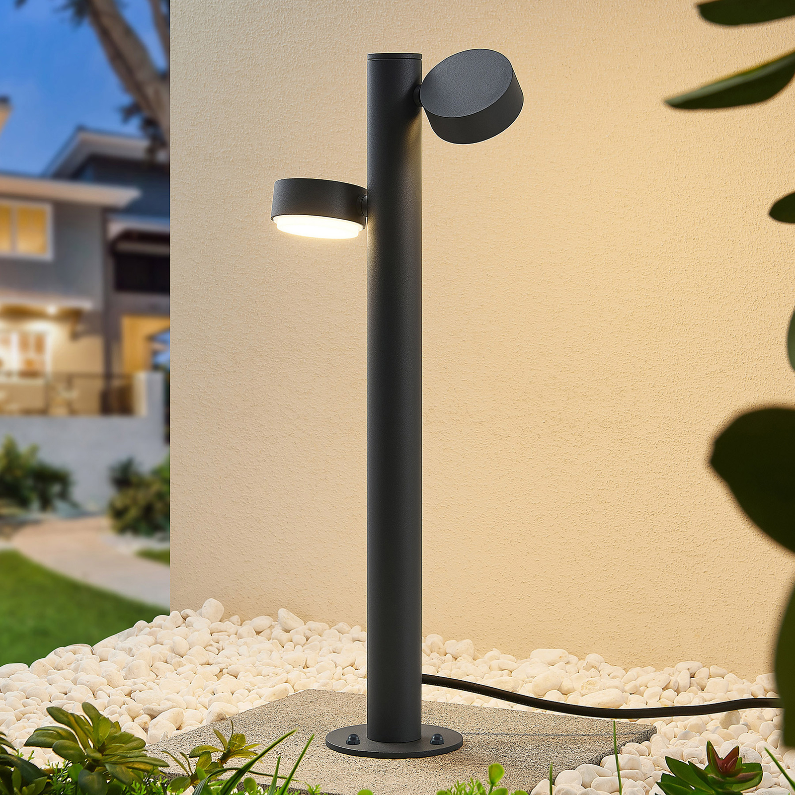 Lucande Kynlee lampa cokołowa LED, 2-pkt. 50 cm