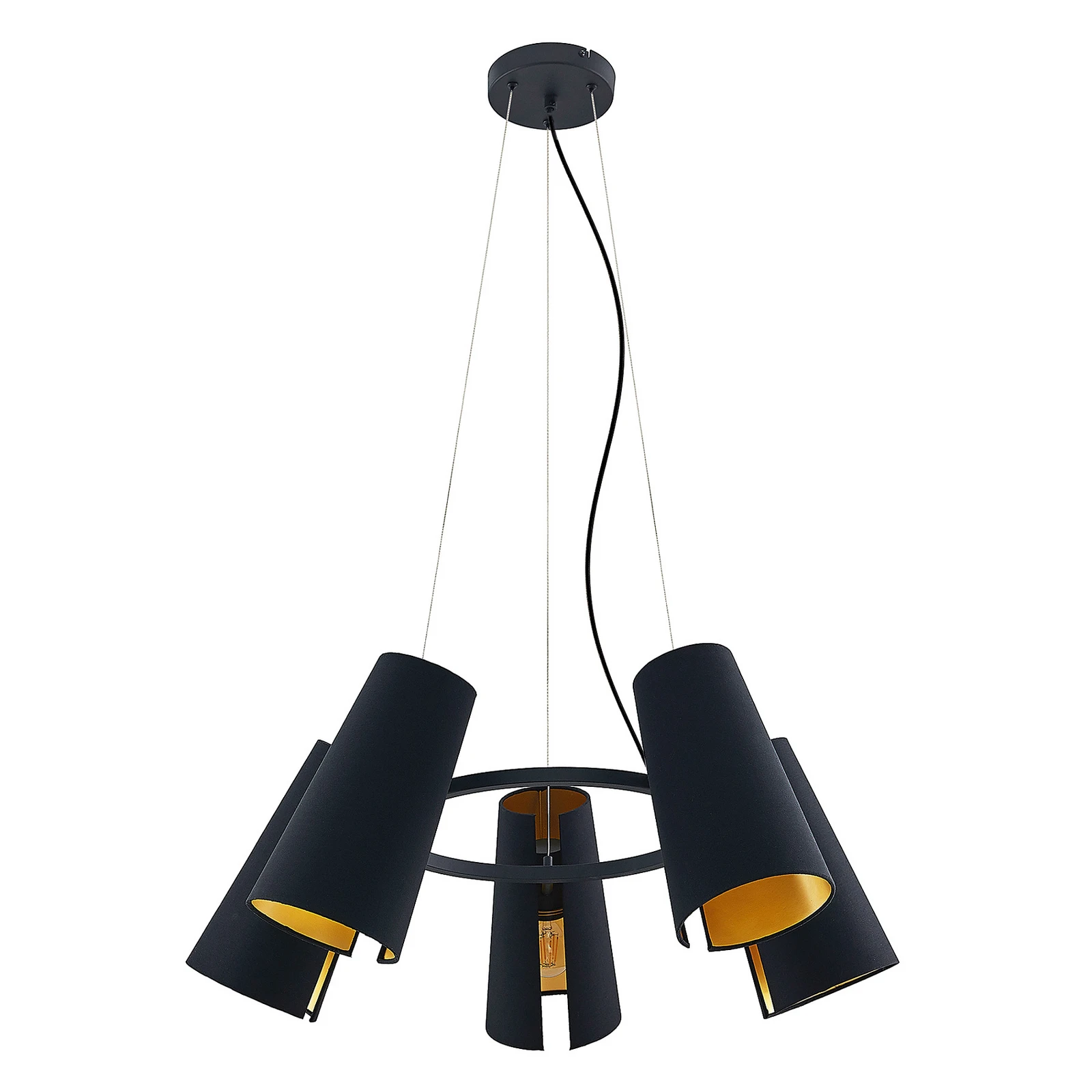 Lucande Kemoni hanglamp, 5-lamps