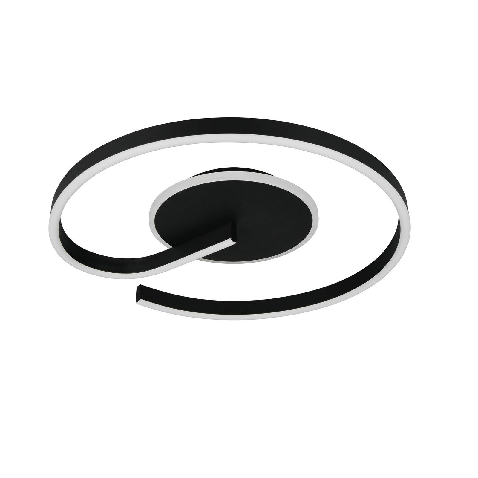 LED-Deckenleuchte Calle, schwarz, Ø 50 cm, CCT, dimmbar