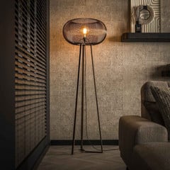 Copper Twist lámpara de pie negro/cobre 170 cm trípode de metal
