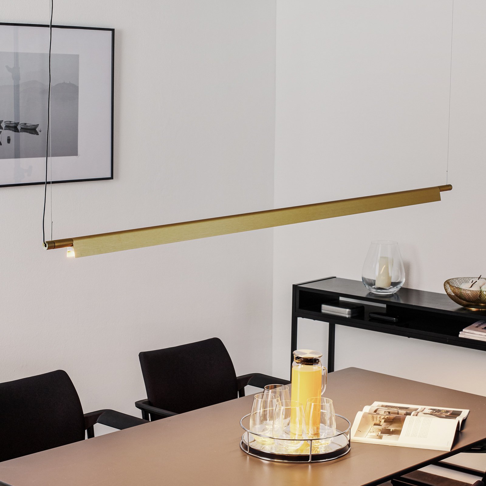 Luceplan Compendium - LED pendant light, brass