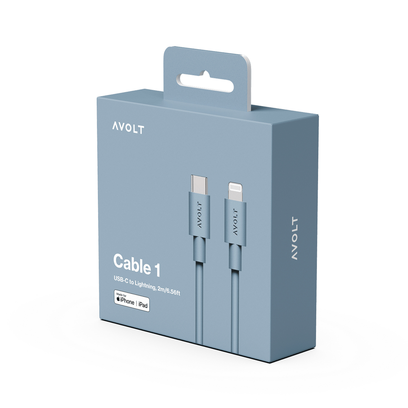 Câble USB-C vers Lightning C94, bleu, longueur 2 m - AVOLT
