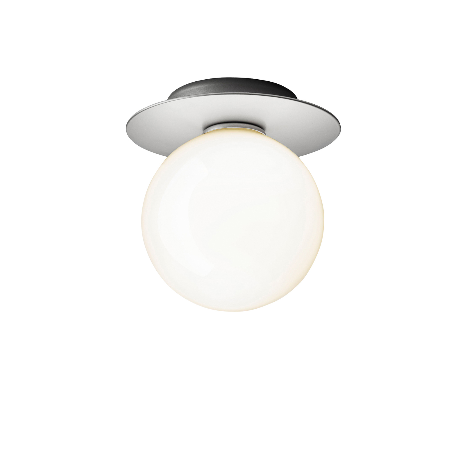 Liila 1 Wall/Ceiling Lamp IP44 Medium Light Silver/Opal White - Nuura
