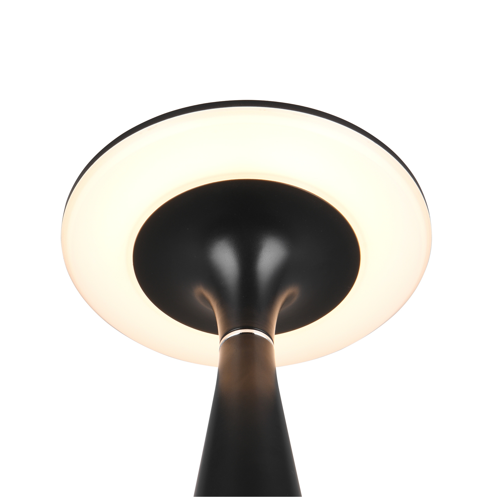 Lampă de masă reîncărcabilă Torrez LED, negru, înălțime 28,5 cm, CCT