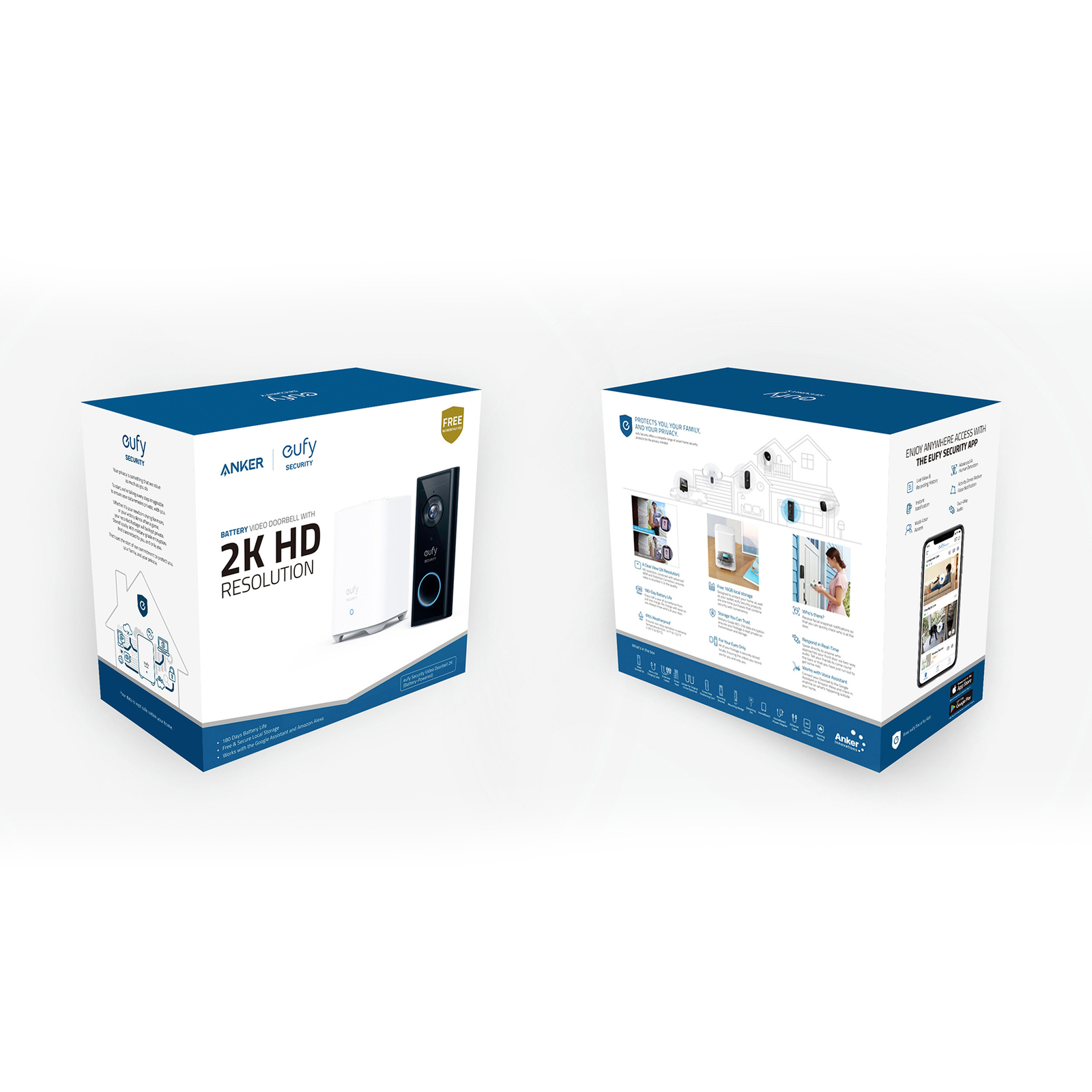 EUFY Security 2K timbre vídeo batería, HomeBase 2