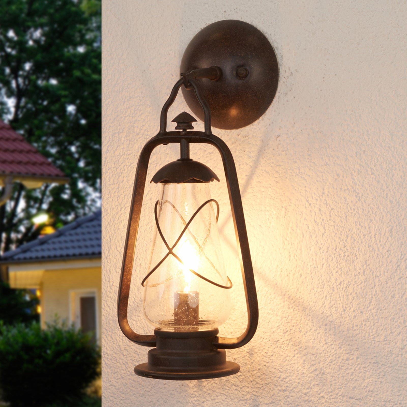 MINERS udendørs væglampe i grubelampestil