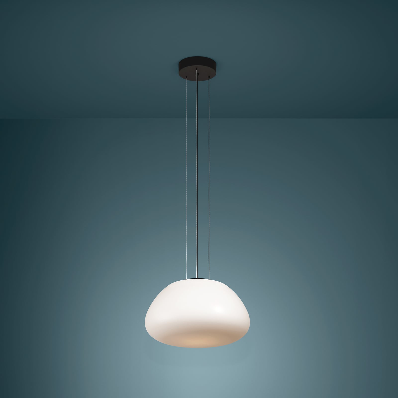 Suspension Balmes, blanche, Ø 42 cm, verre - Stars of Light