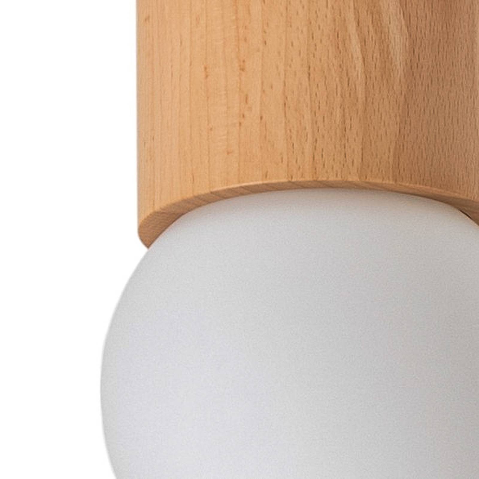 Lampa sufitowa Boomo, Ø 12 cm, drewno