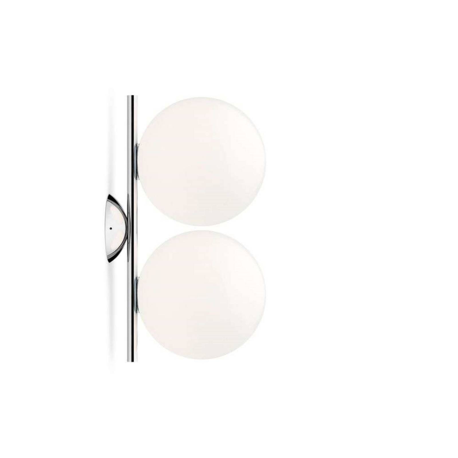 FLOS IC C/W1 Double Wandleuchte chrom Ø 20 cm