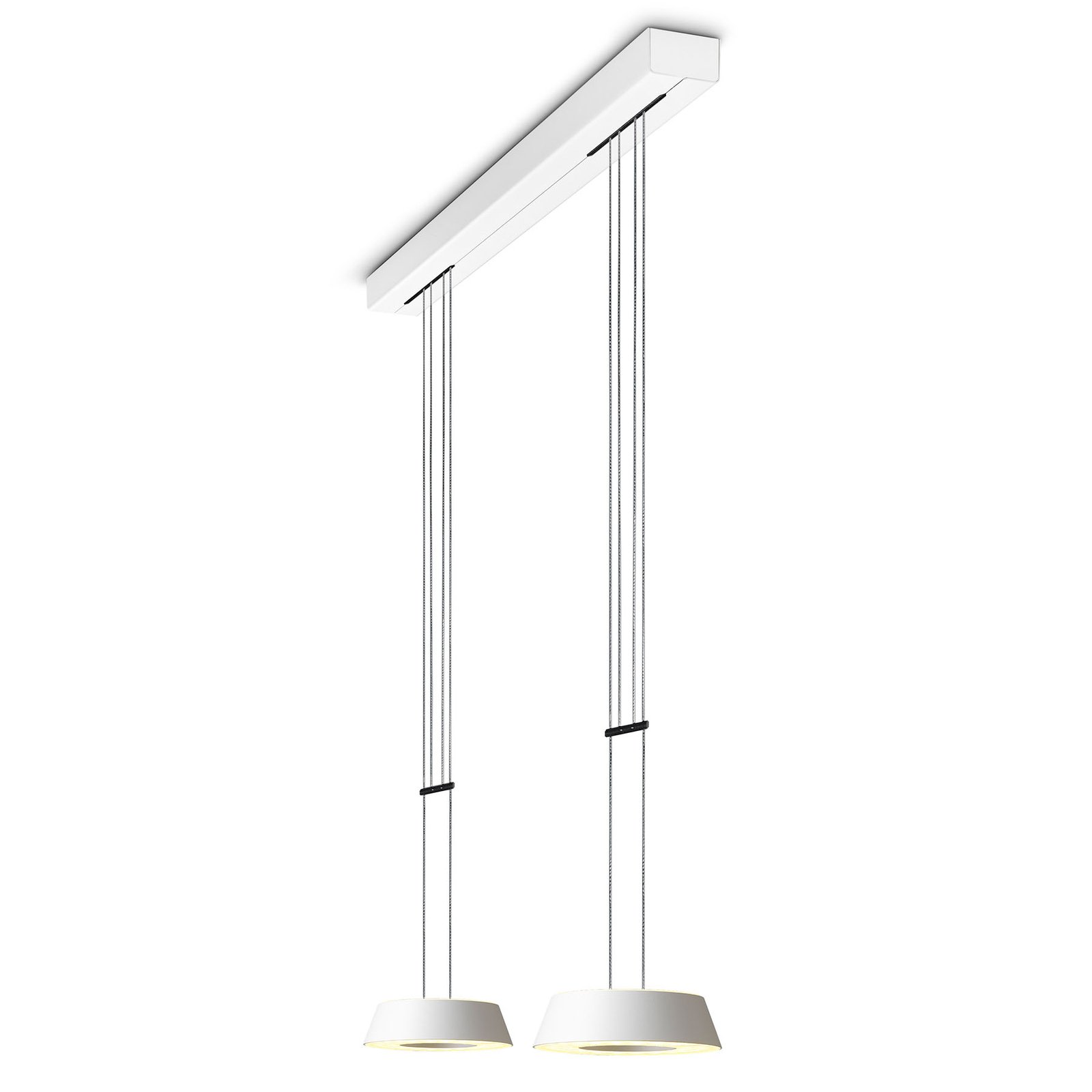 OLIGO Glance LED hanglamp 2-lamps mat wit