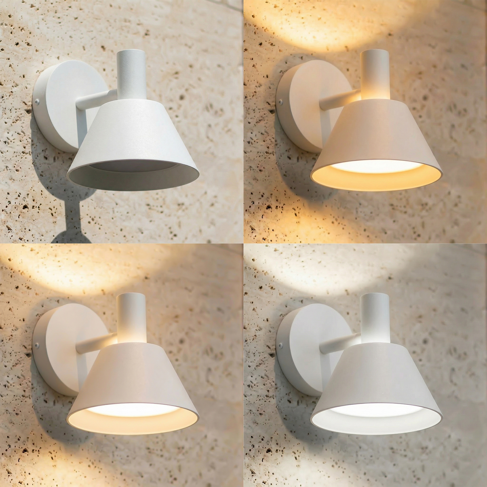 Lucande Tabena LED outdoor wall light, matt white, IP44, CCT Lucande Tabena LED outdoor wall light, matt white, IP44, CCT