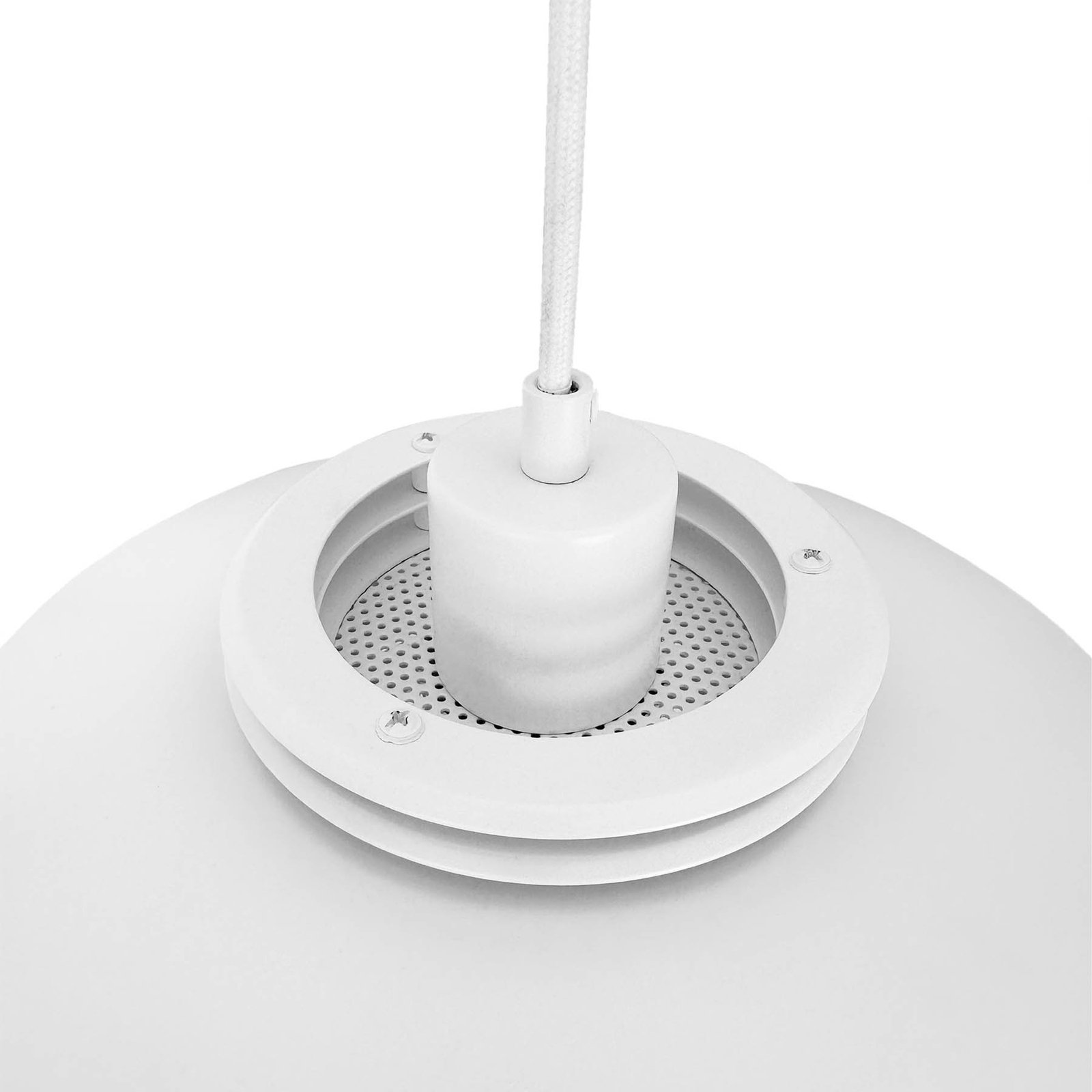 Dyberg Larsen hanglamp Ejka mini, wit, Ø 30 cm, metaal