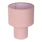 Lampe à poser Fluffy, rose, hauteur 31 cm textile E27 cylindrique