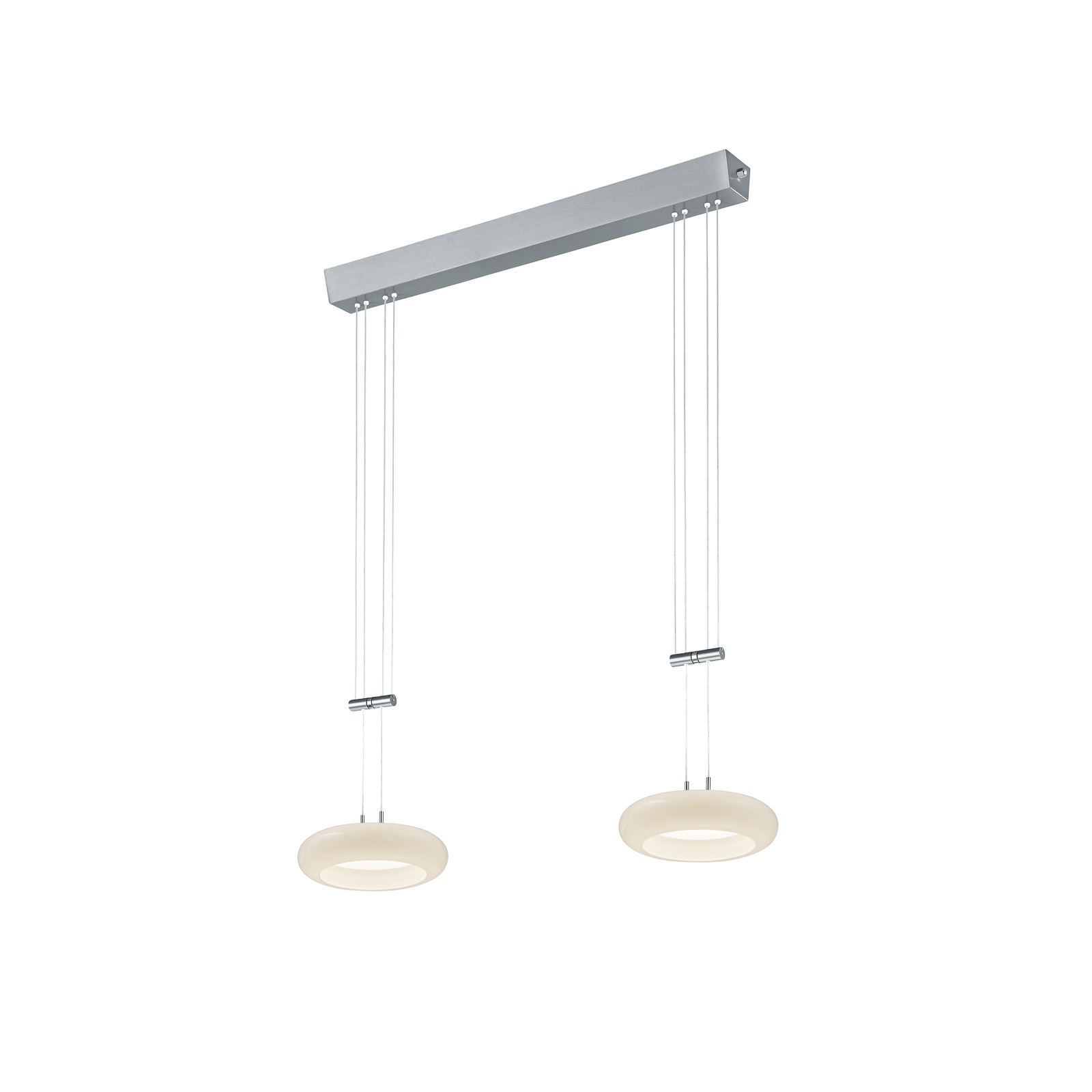 BANKAMP Centa hanging light 2-bulb, nickel